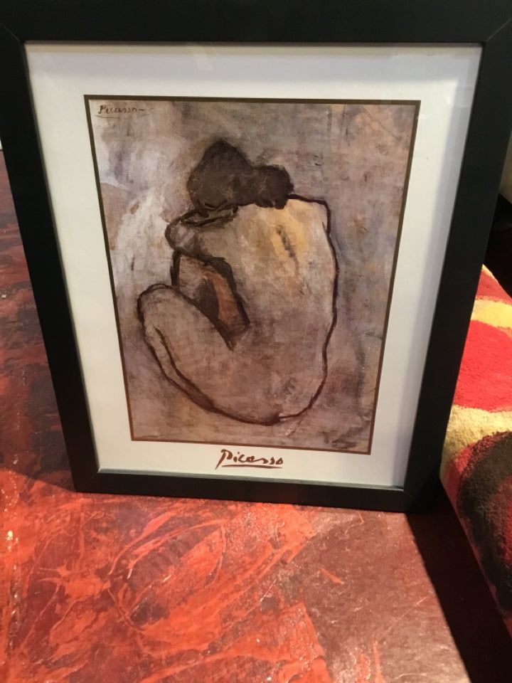 Picasso Tan/White Woman Framed Art