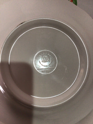 Vietri Set of 5 Green/White Plastic Chicken Plate Set