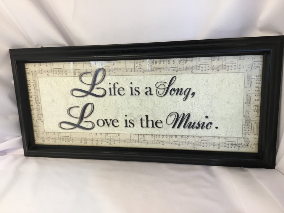 Framed Words Black/White Wall Decoration