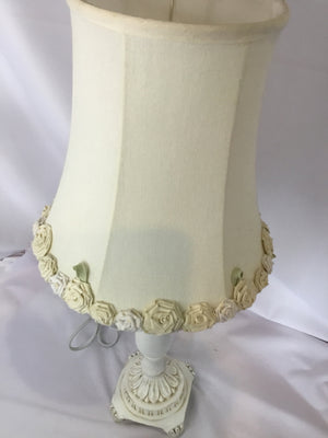 White Resin Table Lamp