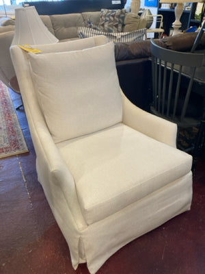 Jessica Charles Swivel Polyester Rocking Cream Chair