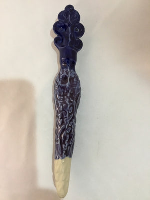 Original Blue Pottery Person Garden Access.