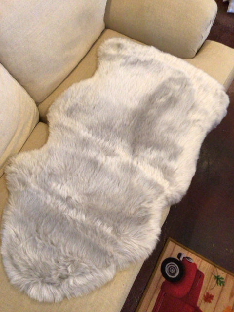 Faux Fur Taupe Rug