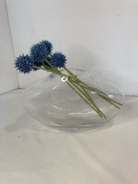 Clear Glass w/flowers Vase