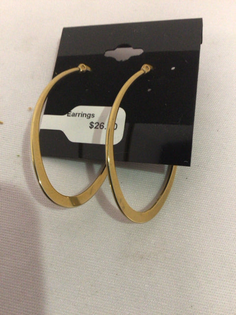 Metal Gold Hoops Earrings