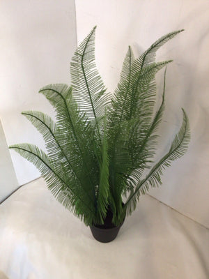 Green Fern In Planter Faux Plant