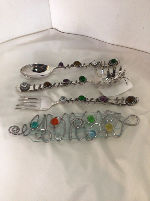 Fork and Spoon Serving Utensils