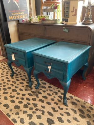 Original Pair Pair Drawer Aqua Table