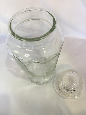 Canisters Clear Glass Lidded Jar