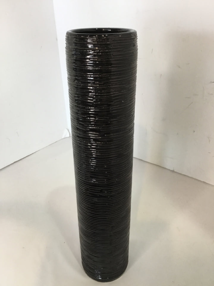 Black Ceramic Vase