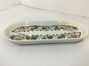 Fiesta White Stoneware Plate Holiday Item