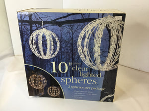 Christmas White Sphere 2 piece Holiday Item