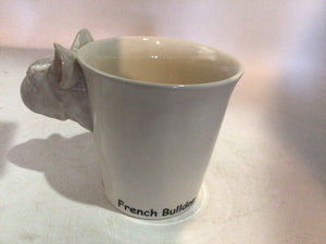 3D White/Brown Ceramic Dog Mug