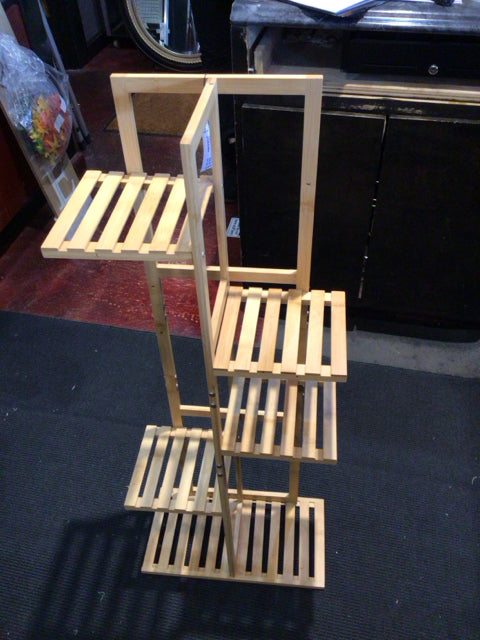 Light Wood Plant Stand