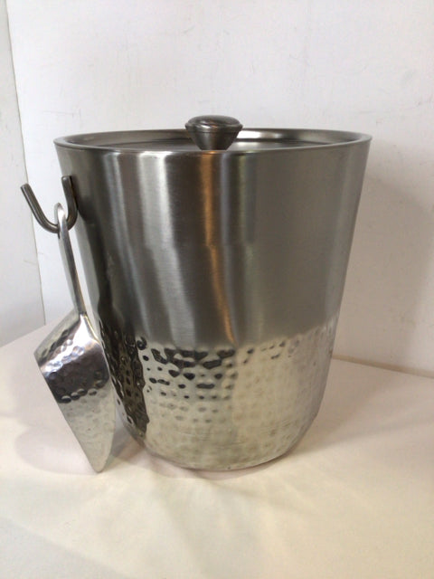 Threshold Silver Metal Lidded Ice Bucket