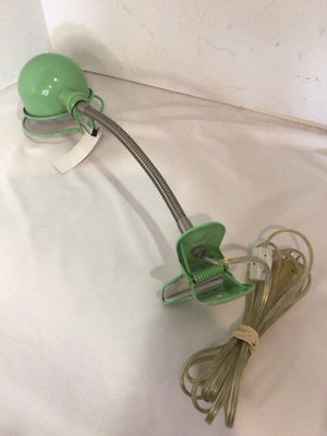 Desk Green Metal Clip on Lamp