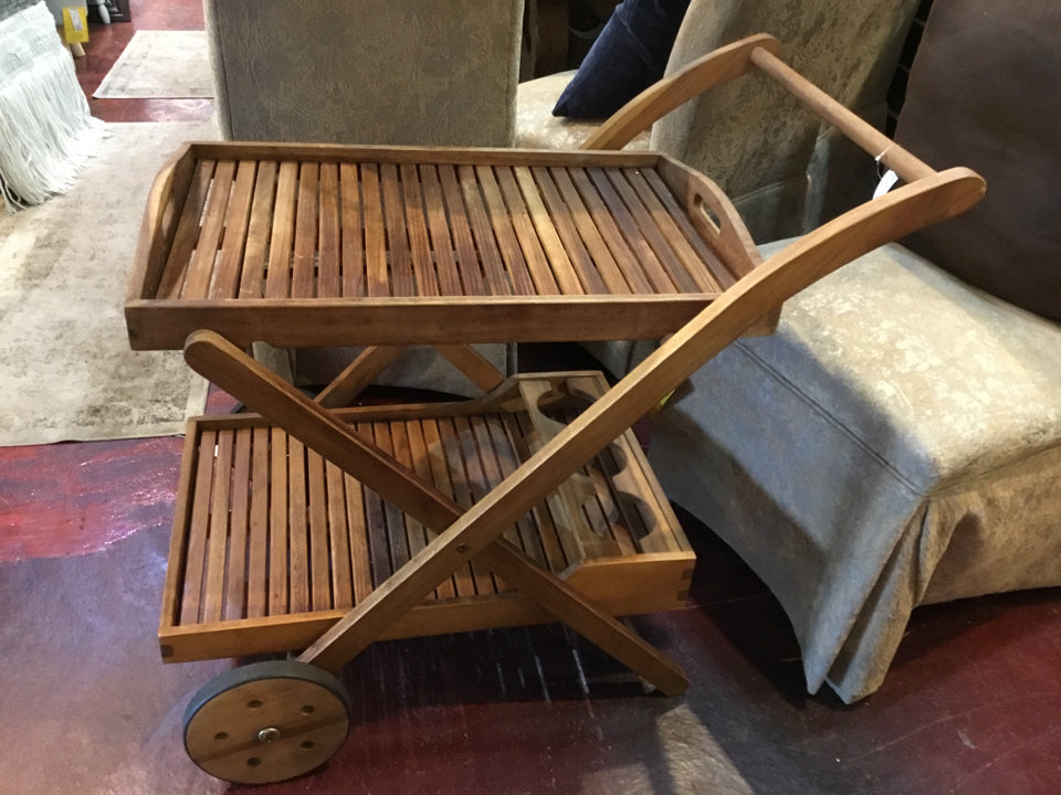 Indoor/outdoor Teak Brown Cart