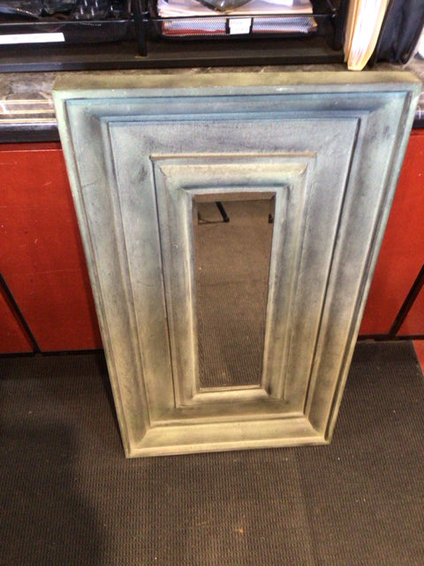 Pottery Barn Green Metal Mirror