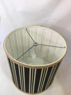 Barrel Black/Cream Lamp Shade