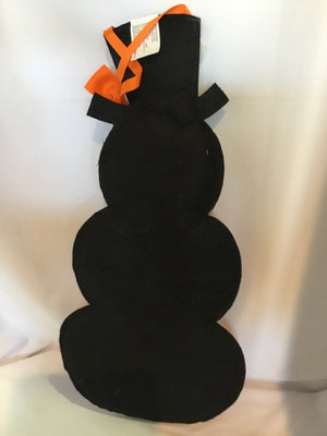 Halloween Orange/Black Polyester Pumpkin Snowman Holiday Item