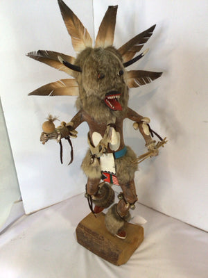 Native American Tan Fur Kachina Doll