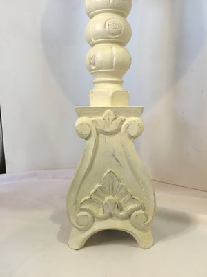 White Resin Column Lamp