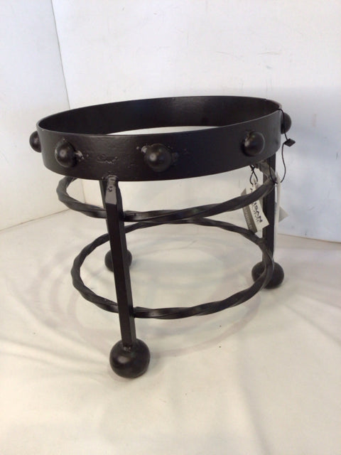 Black Iron Round Plant Stand
