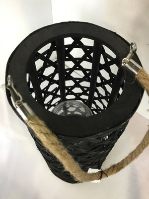 Bohemian Black Wood Lantern