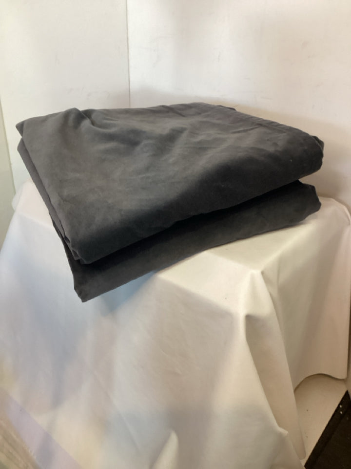 Pair Gray Draperies/Curtains