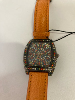 Orange Rhinestone Watch