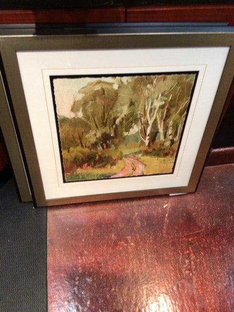 Print Green/Brown Landscape Woods Framed Art