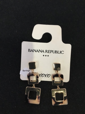 Banana Republic Brown/Gold Square Earrings