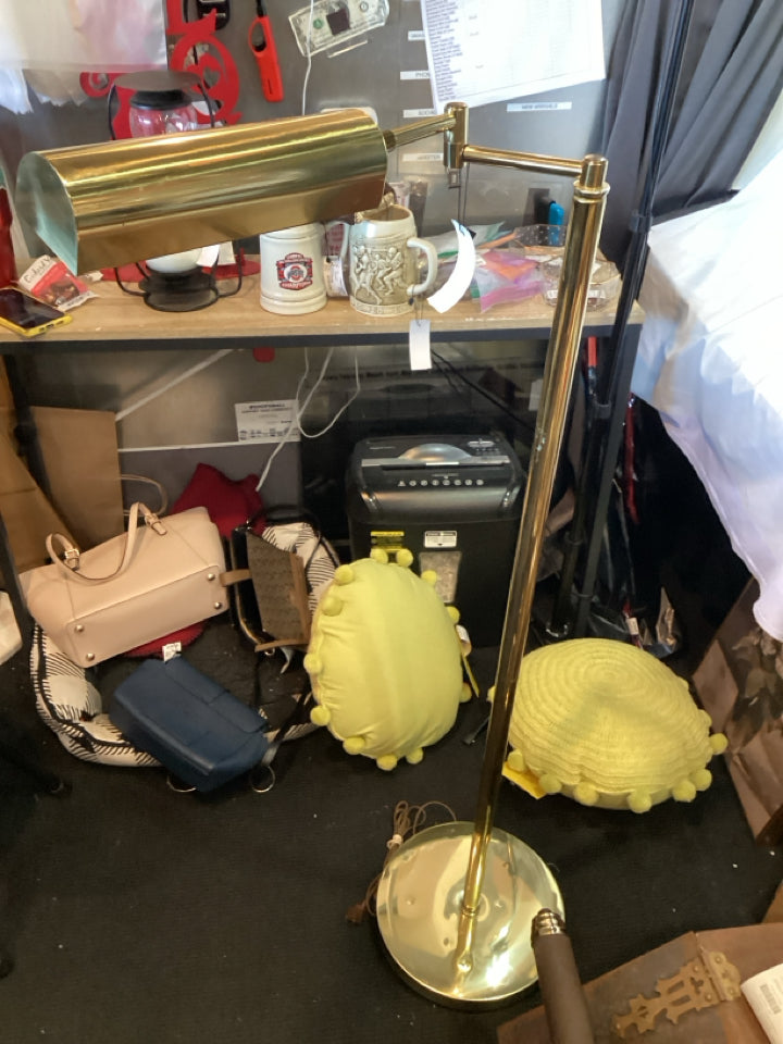 Vintage Gold Brass Floor Lamp