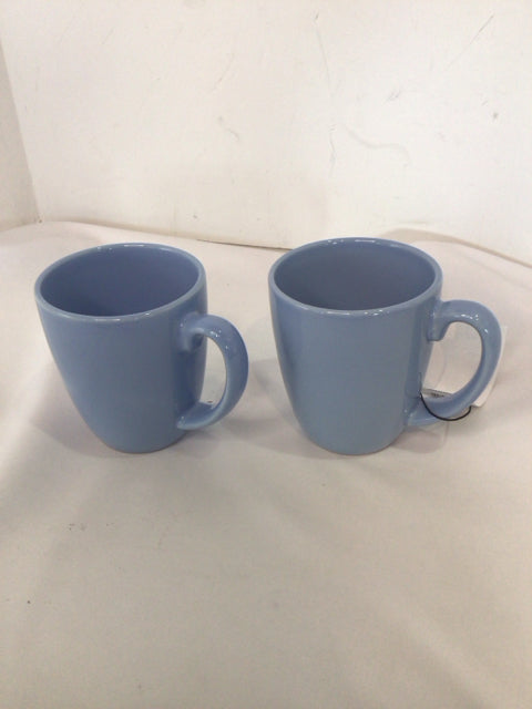 Cornell Pair Blue Ceramic Mug Set