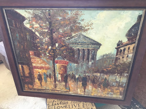 Signature Multi-Color Street Scene Framed Art