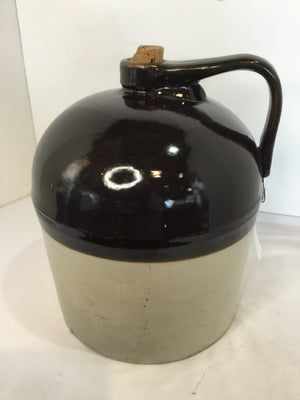 Brown/Cream Pottery Jug/Decanter