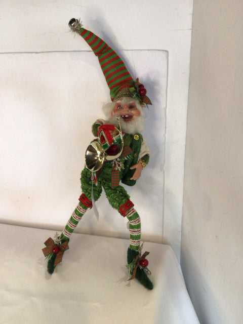 Figure Red/Green Fabric Elf Holiday Item