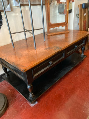 Arhaus Copper Trim Coffee Black/Copper Table