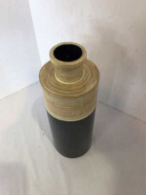 Yellow/Gray Wood Vase