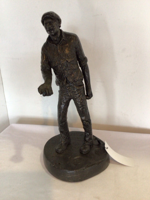 Black Resin Man Statue