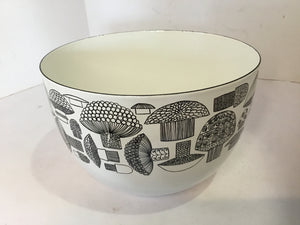 Hackman White Enamelware Mushroom Bowl