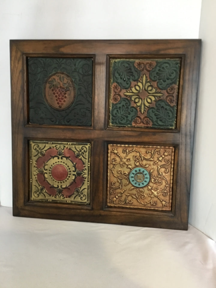 Wood/Metal Multi-Color Wall Decoration Art