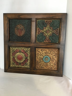 Wood/Metal Multi-Color Wall Decoration Art