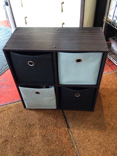 Storage Brown/Gray Wood Organizer Cabinet