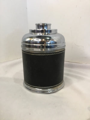 Black/Silver Metal Canister