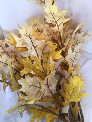 Fall Yellow/Brown Leaves Faux Flowers