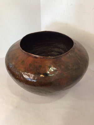 Brown Copper Etched Vase
