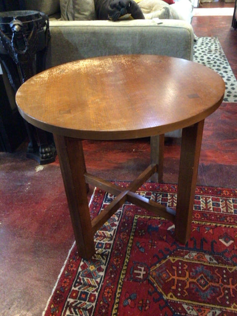 Mission Wood Round As Is Brown Table