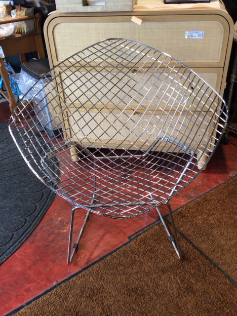 Mid-Century Chrome Diamond Chair