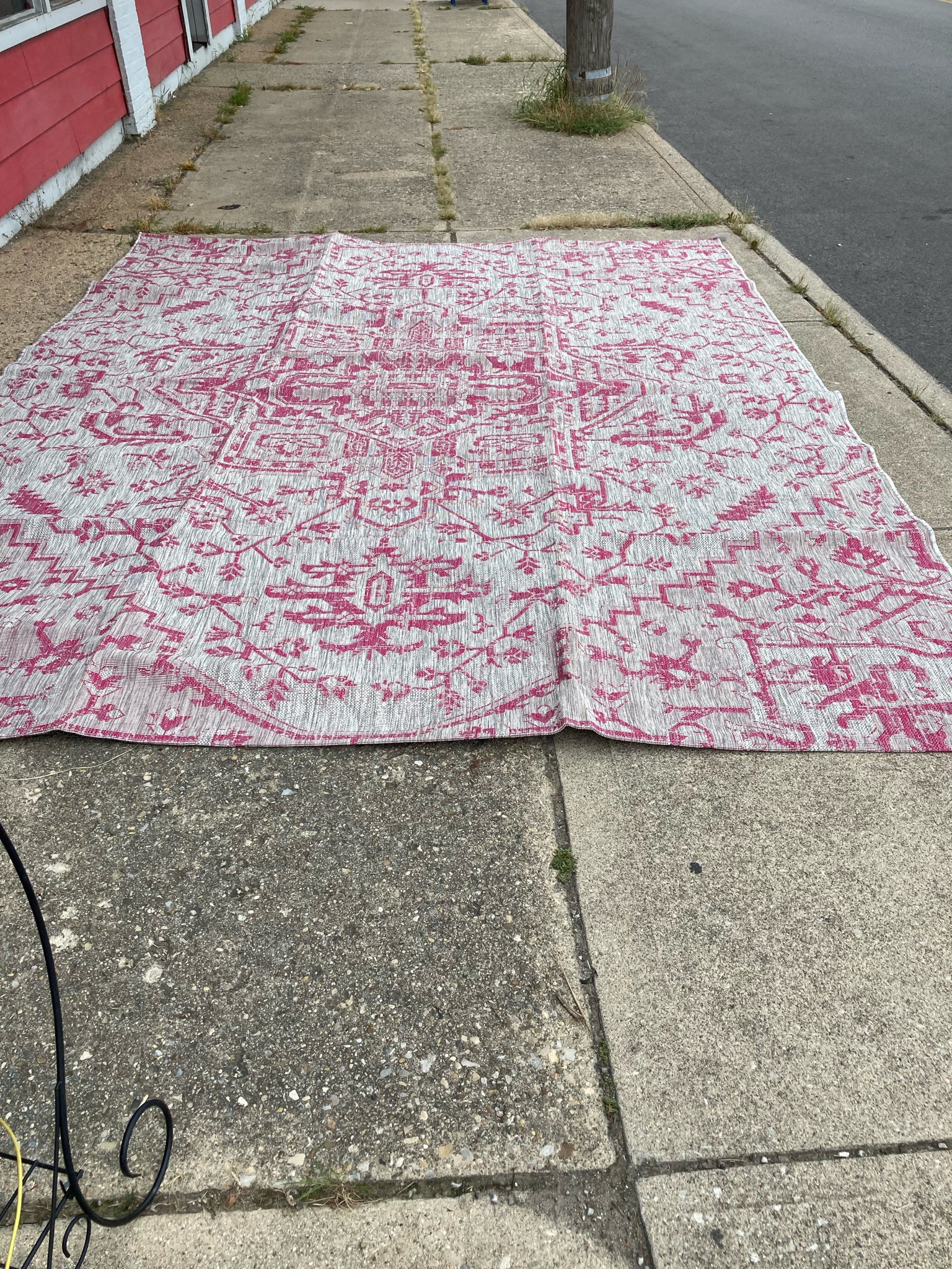 Bison Commerce LLC Outdoor/Outside Pink/Tan Rug 83X38UAT